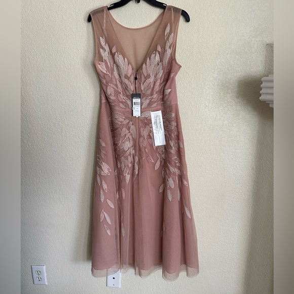 BCBGMaxAzria Pink Floral Embroidery Tulle Midi
Dress Sz 12 NWT - Picture 3 of 4